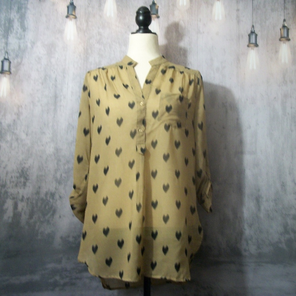 Dark Tan Fun2Fun Blouse Size Large